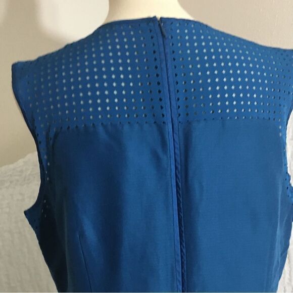 J. Crew NWT A-Line Perforated Blue Size 14 - Picture 8 of 13